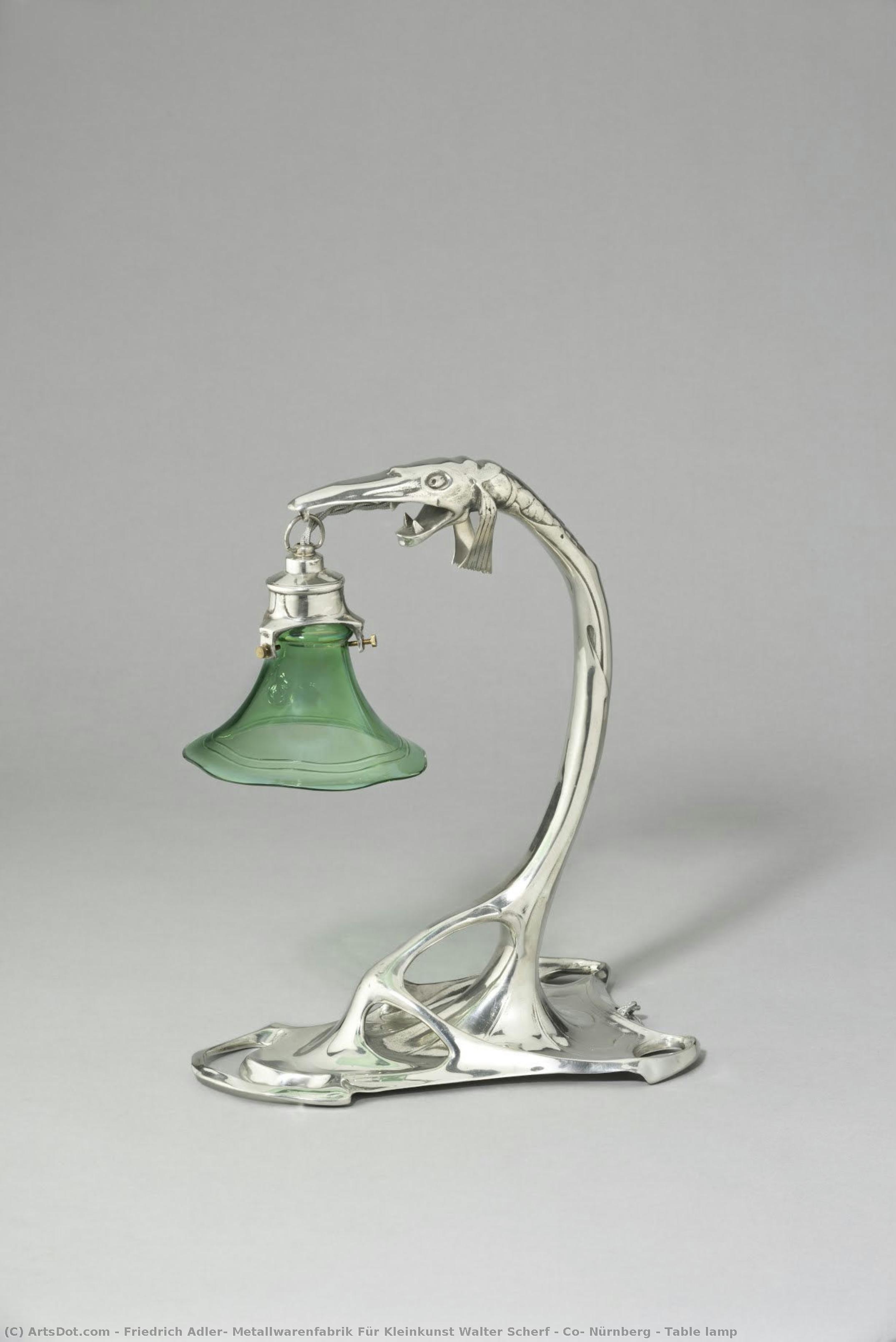 Table Lamp — Friedrich Adler, Metallwarenfabrik Für Kleinkunst Walter Scherf & Co, Nürnberg