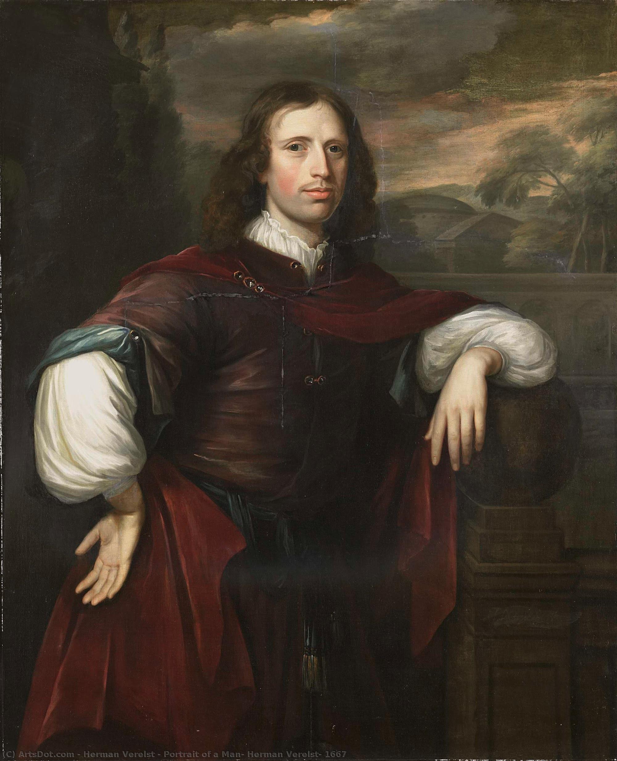 Portrait Of A Man, Herman Verelst, 1667 — Herman Verelst
