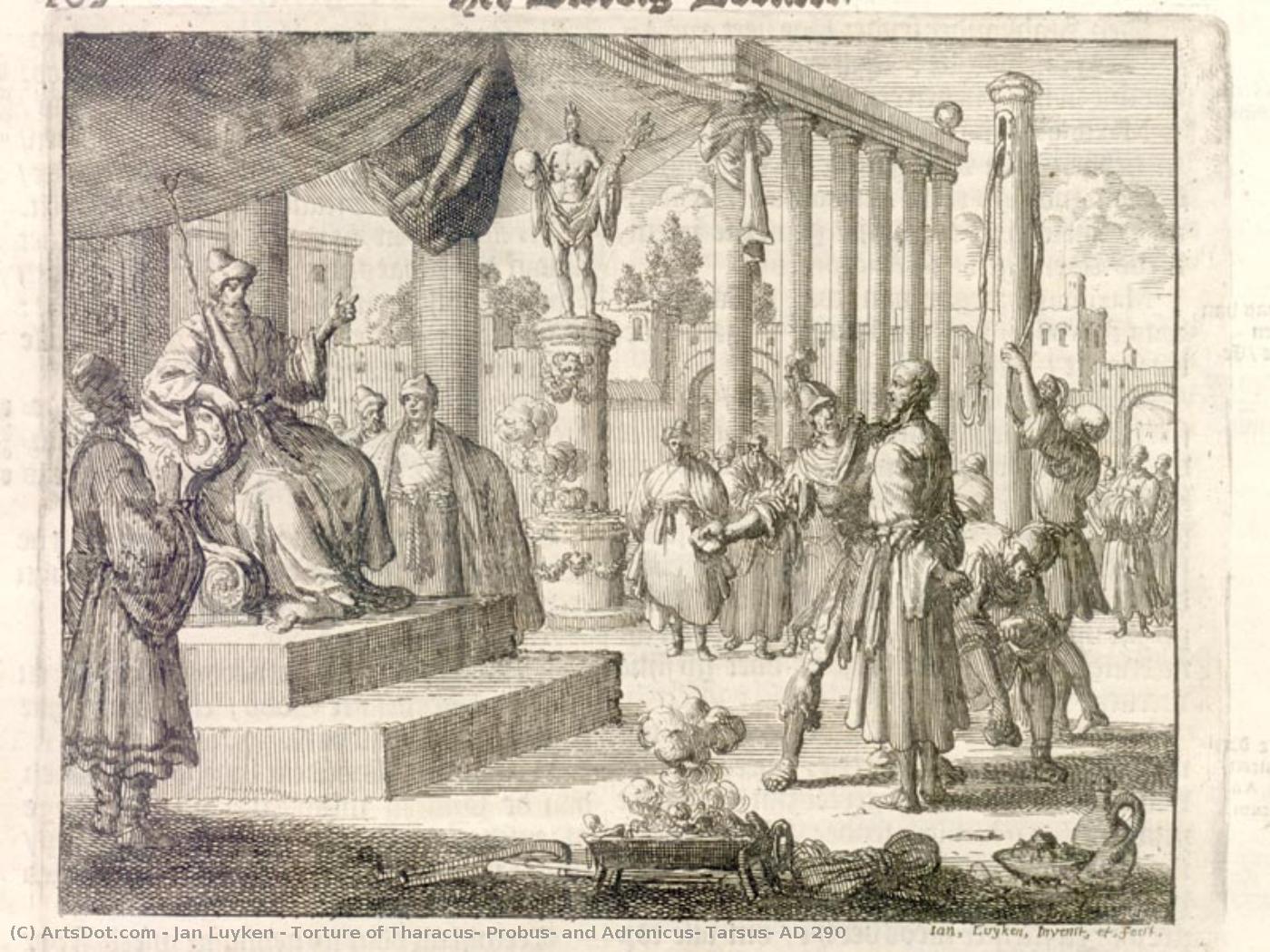 Torture Of Tharacus, Probus, And Adronicus, Tarsus, Ad 290 — Johannes Luiken