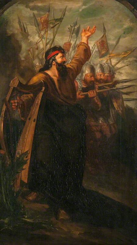 Scottish War The Spear (triptych, Left Panel) — David Scott