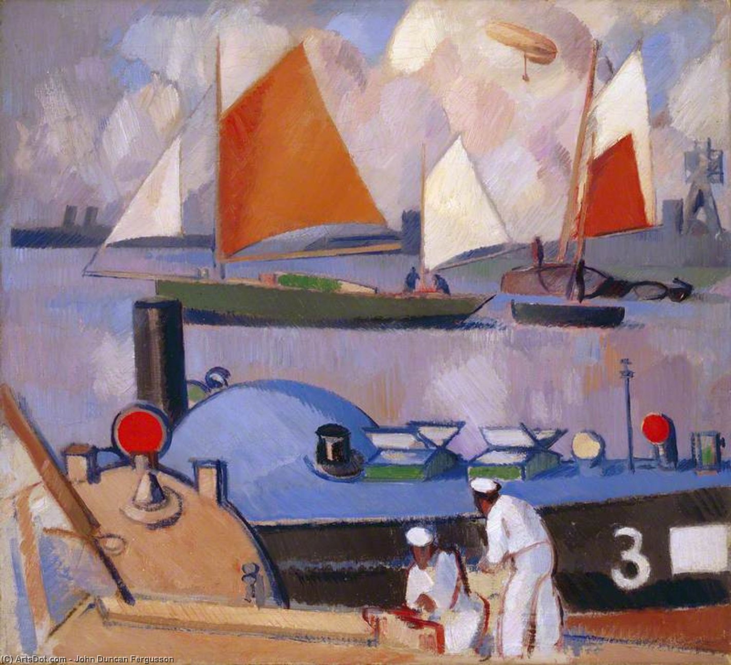 Blue Submarine - Portsmouth Harbour — John Duncan Fergusson