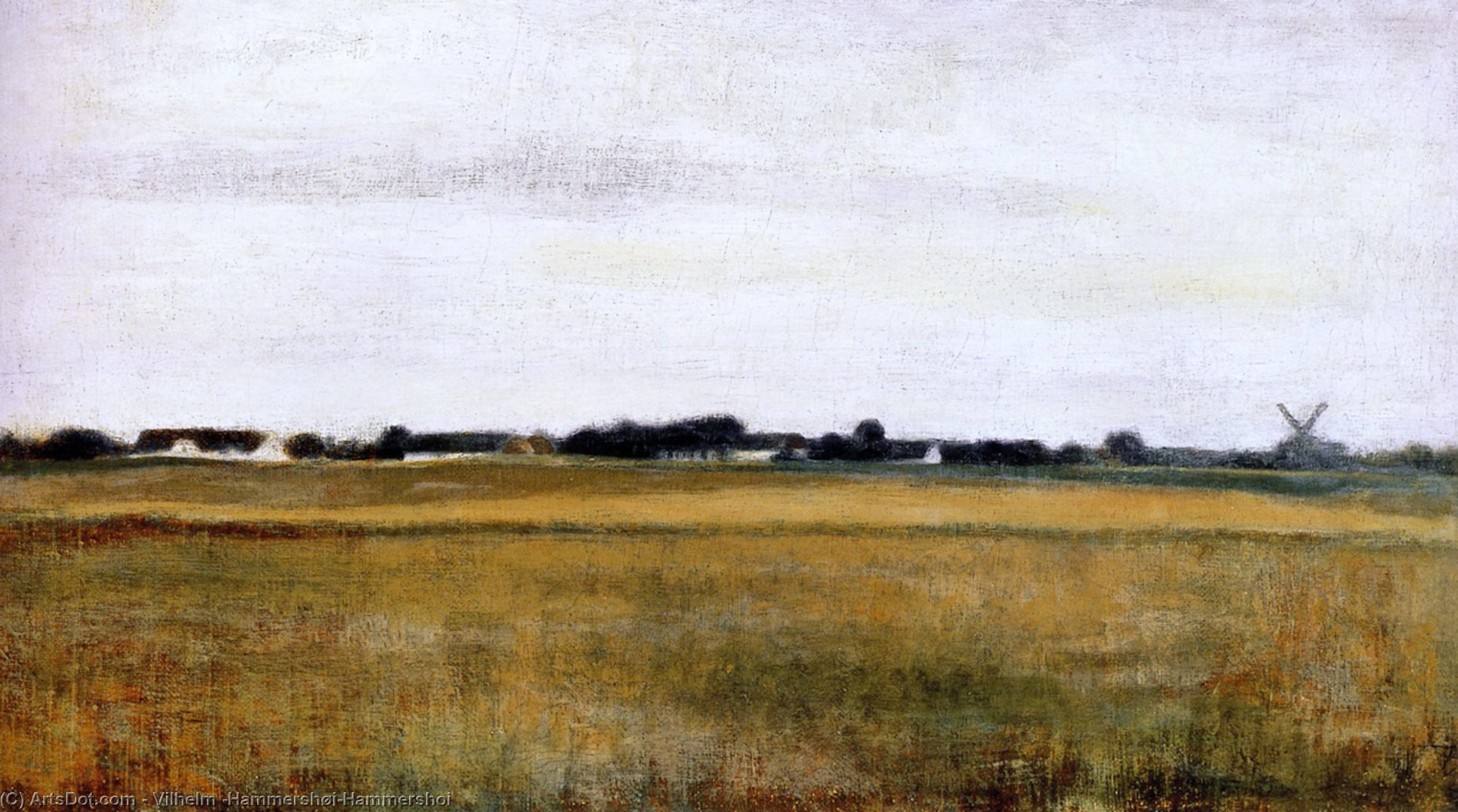 Landscape From Virum Near Fredericksdal, Summer — Vilhelm (hammershøi)hammershoi