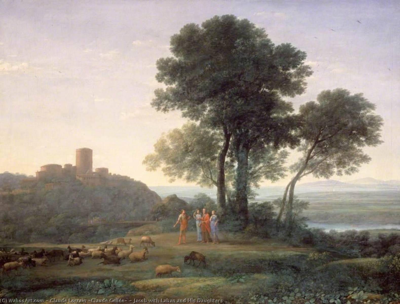 Jacob With Laban And His Daughters — Claude Lorrain (claude Gellée)