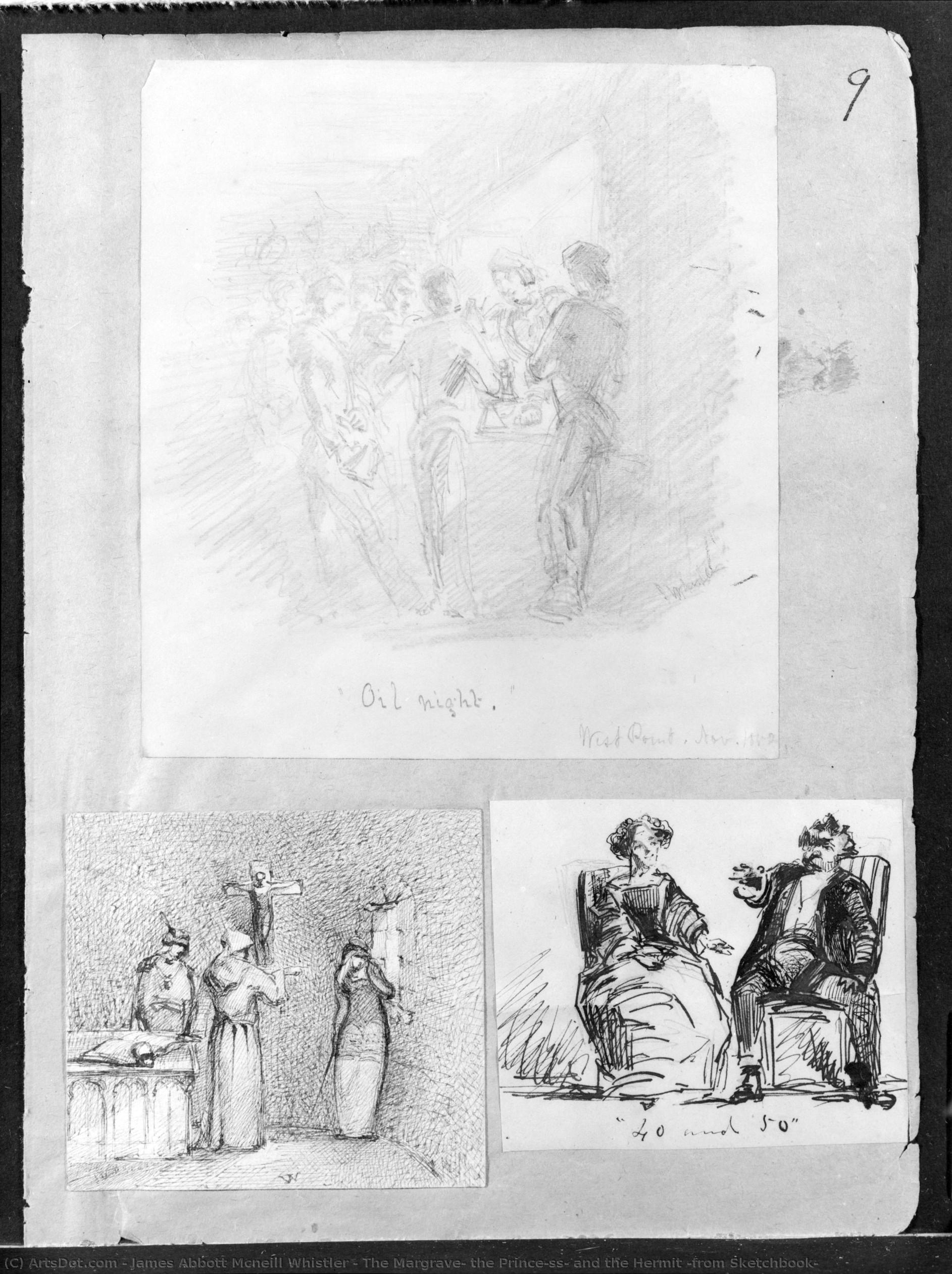 The Margrave, The Prince[ss] And The Hermit (from Sketchbook) — Džejms Abbot Meknil Visler
