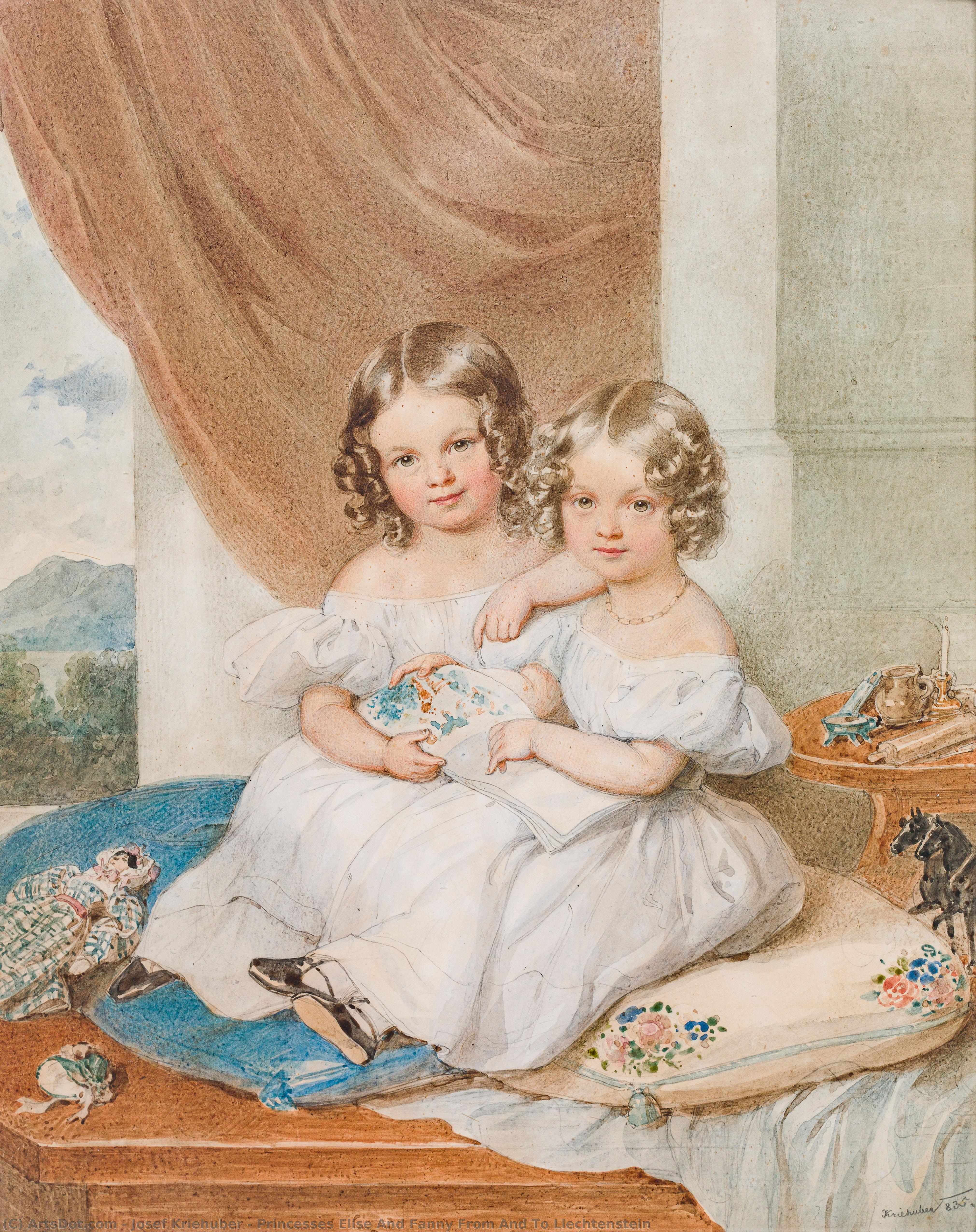 Princesses Elise And Fanny From And To Liechtenstein — Josef Kriehuber