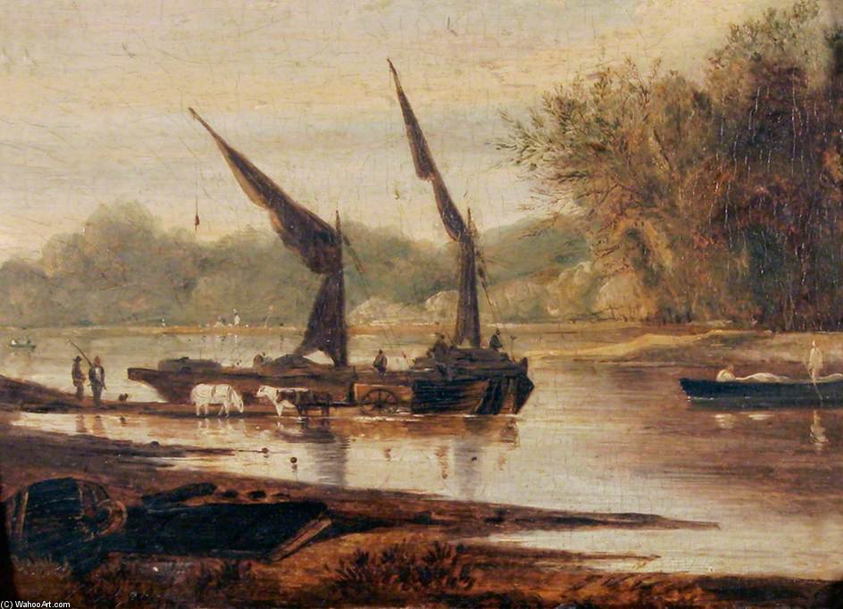 Barges On The Thames — Alfred Stannard