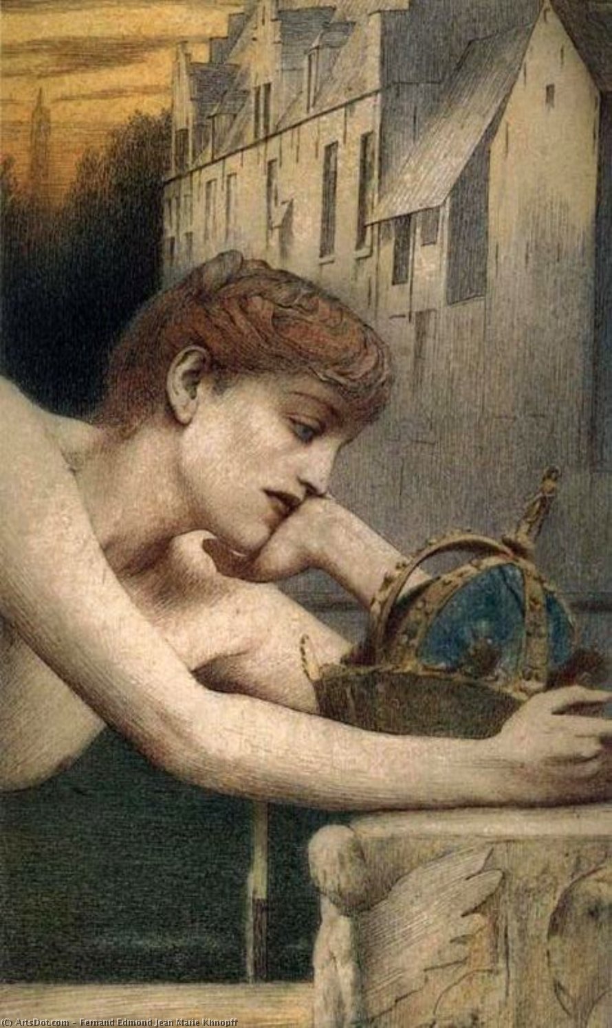 With Georges Rodenbach A Dead City — Fernand Edmond Jean Marie Khnopff