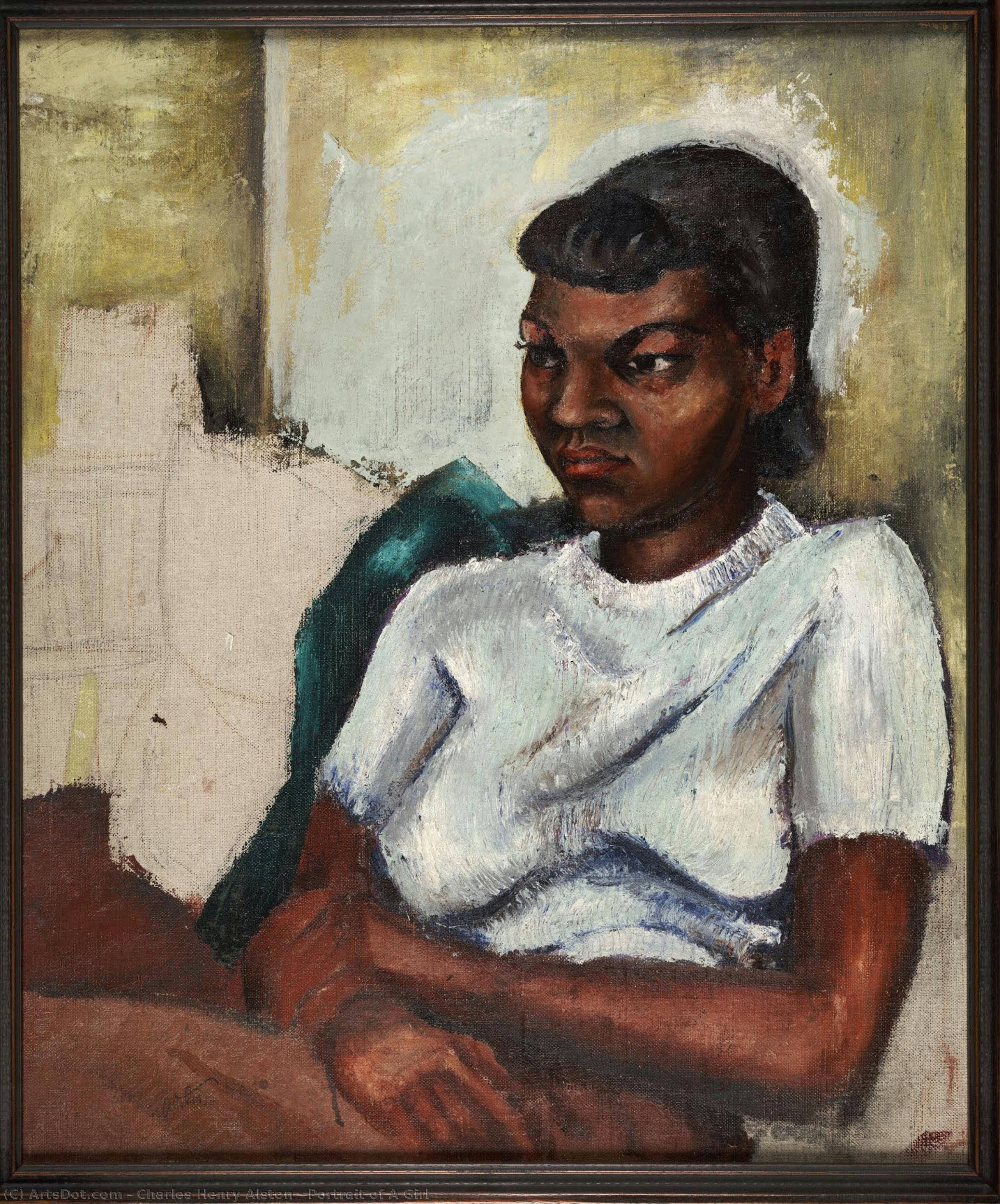 Portrait Of A Girl — Charles Henry Alston