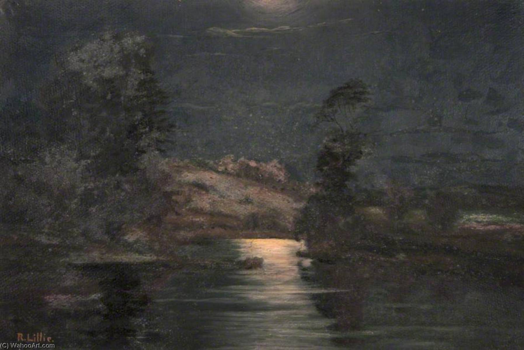 Bladenoch (moonlight), Wigtownshire — Robert Lillie