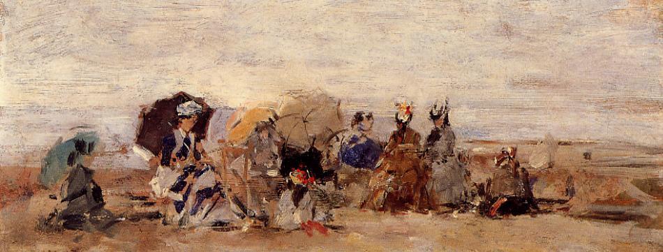 Trouville, Beach Scene (19) — Eugène Louis Boudin