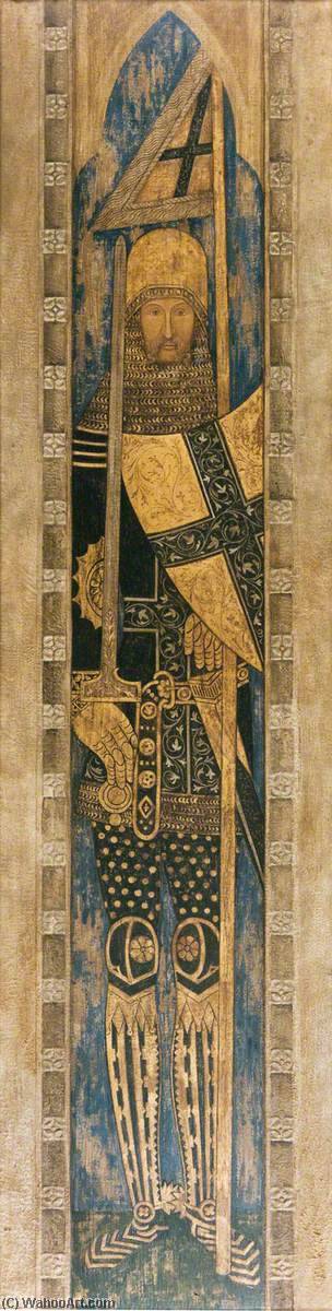 Reconstruction Of Medieval Mural Painting, Saint Mercure — Ernest William Tristram