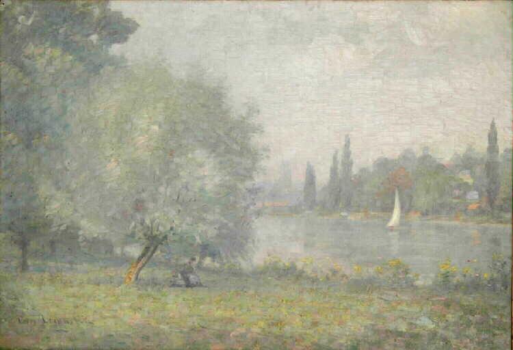 Bords De La Seine (effet Du Matin) — Léon Jules Lemaître