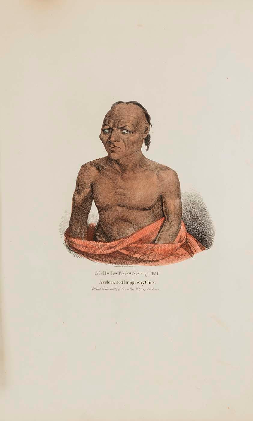 Ash E Taa Na Quet A Celebrated Chippeway Chief, From The Aboriginal Portfolio — James Otto Lewis