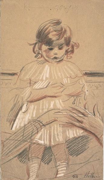 Paulette, Standing With Arms Crossed — Paul César Helleu