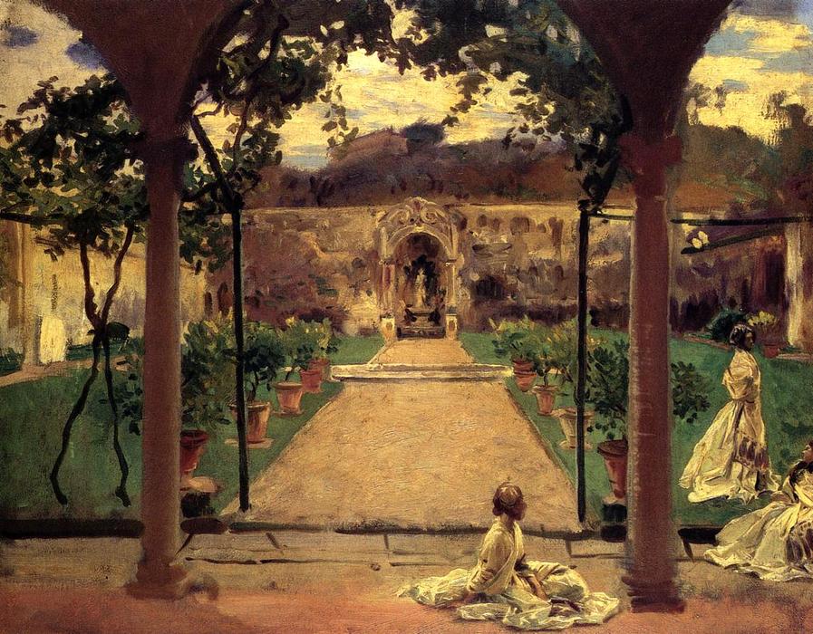 At Torre Galli. Ladies In A Garden — John Singer Sargent