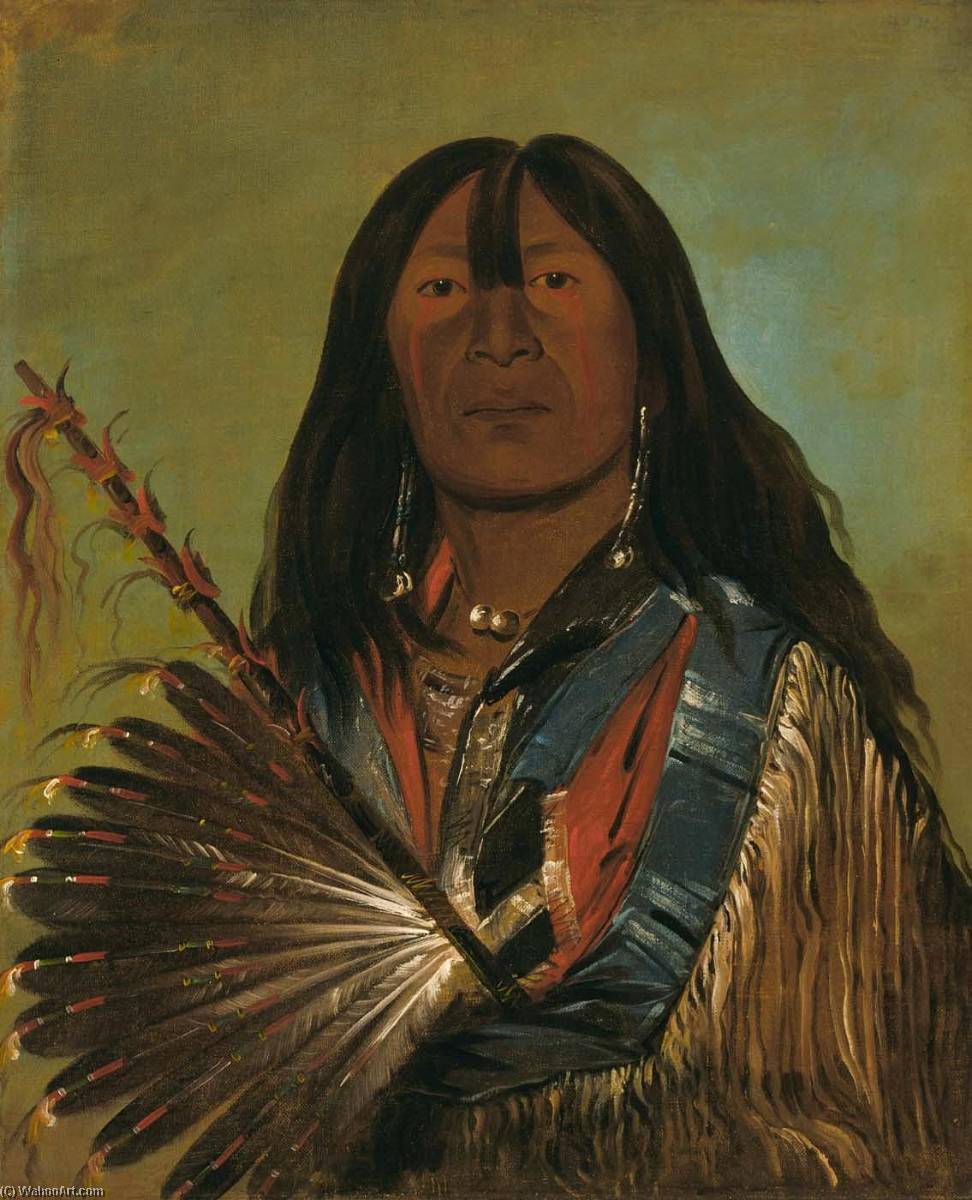 Shón Ka, The Dog, Chief Of The Bad Arrow Points Band — George Catlin