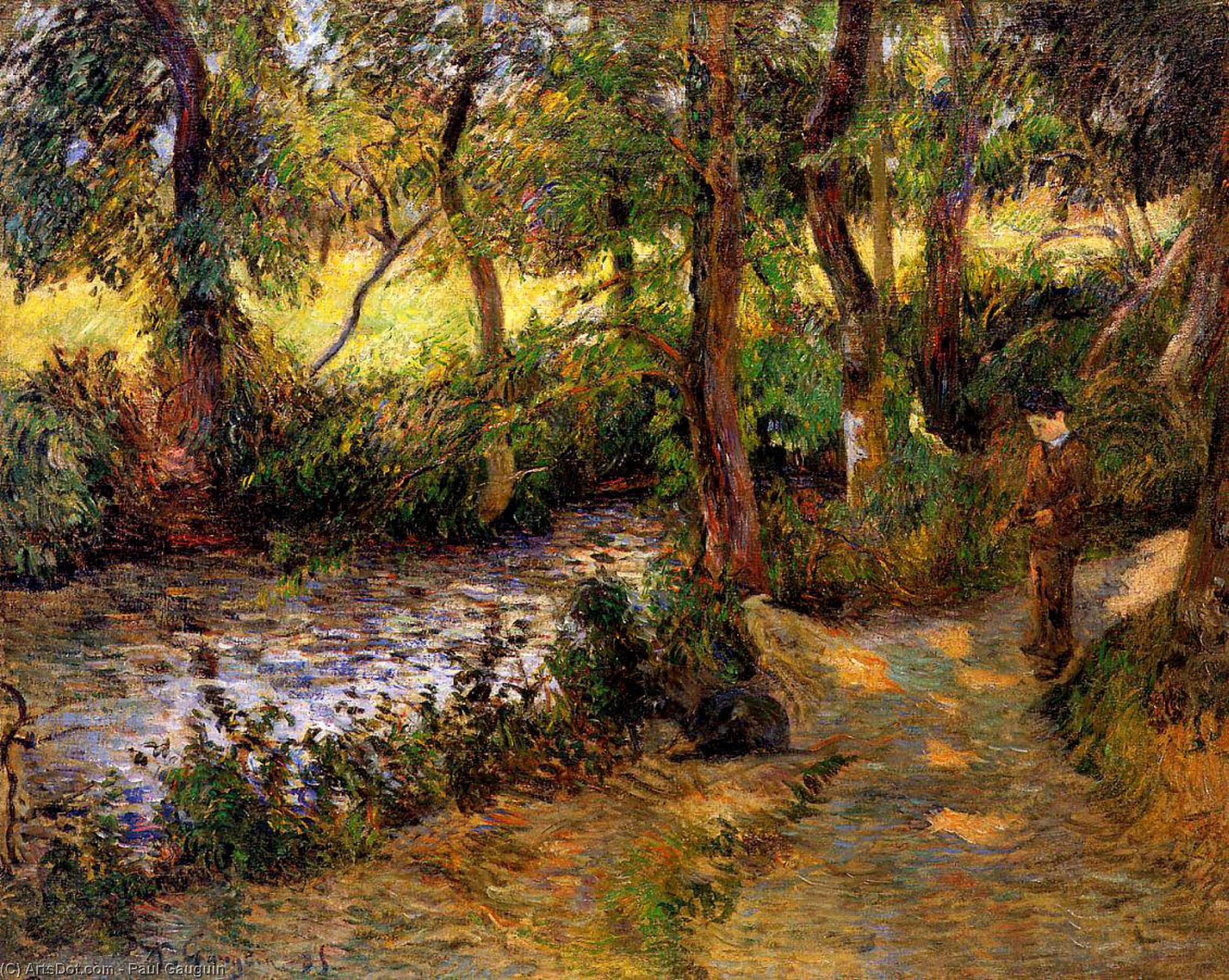 Boy By The Water — Eugène Henri Paul Gauguin