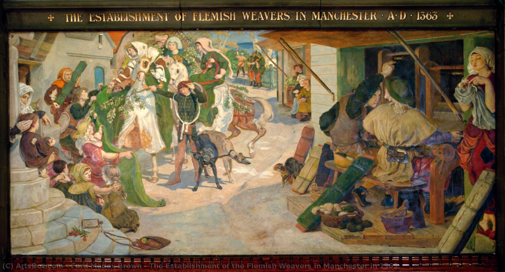The Establishment Of The Flemish Weavers In Manchester In 1363 — Ford Madox Brown