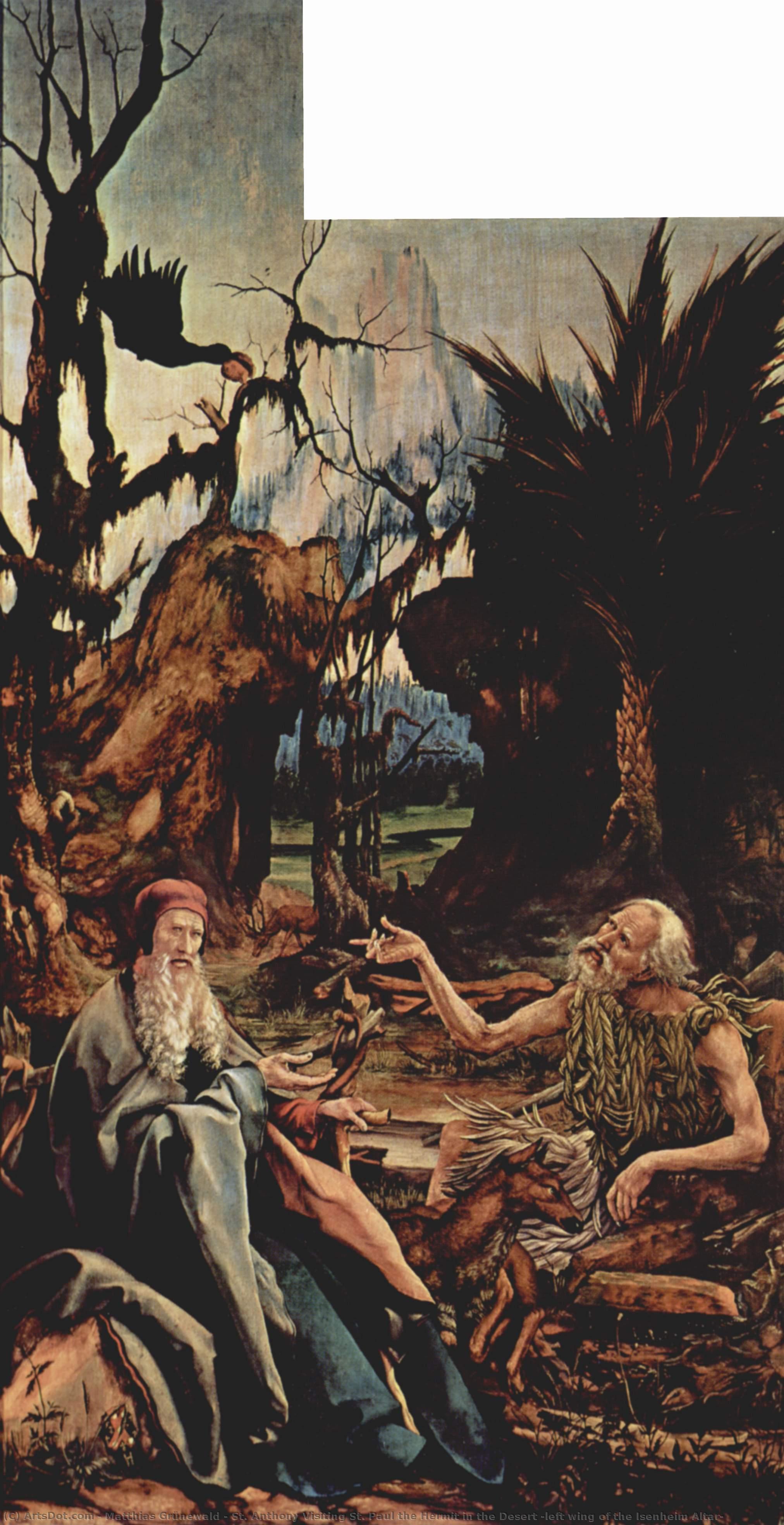 St. Anthony Visiting St. Paul The Hermit In The Desert (left Wing Of The Isenheim Altar) — Matthias Grünewald