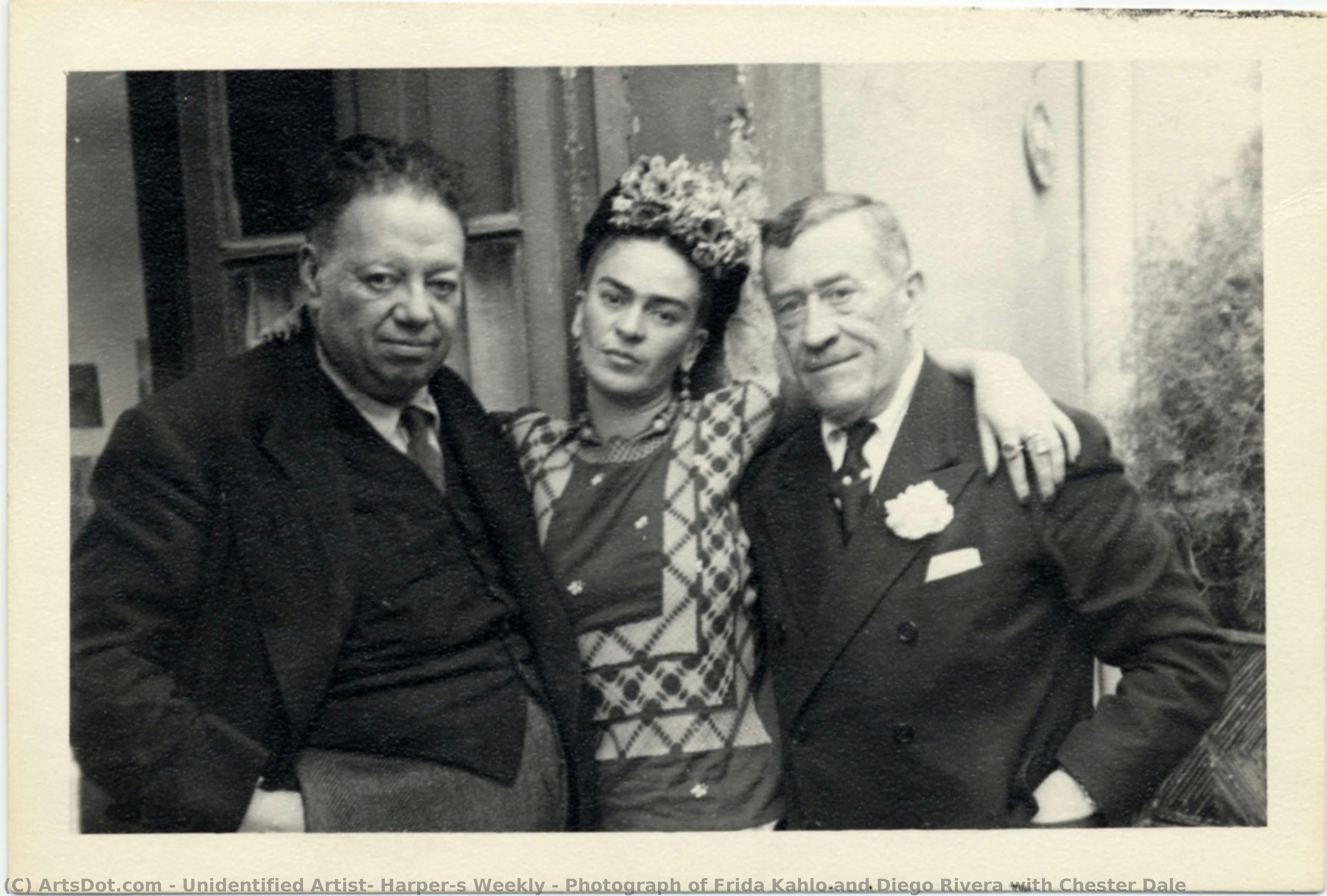Photograph Of Frida Kahlo And Diego Rivera With Chester Dale — Unidentifizierter Künstler, Harper's Weekly