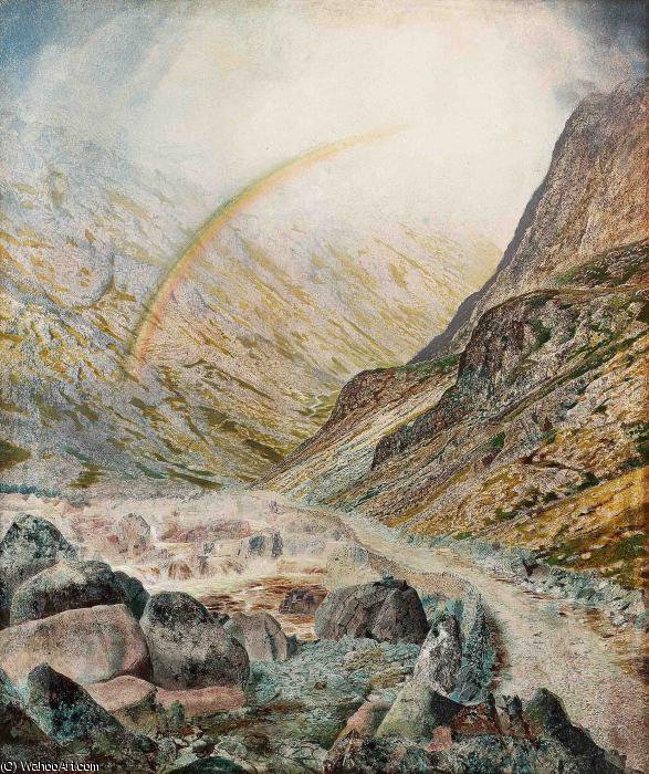 A Mountain Road Flood Time Honister — John Atkinson Grimshaw