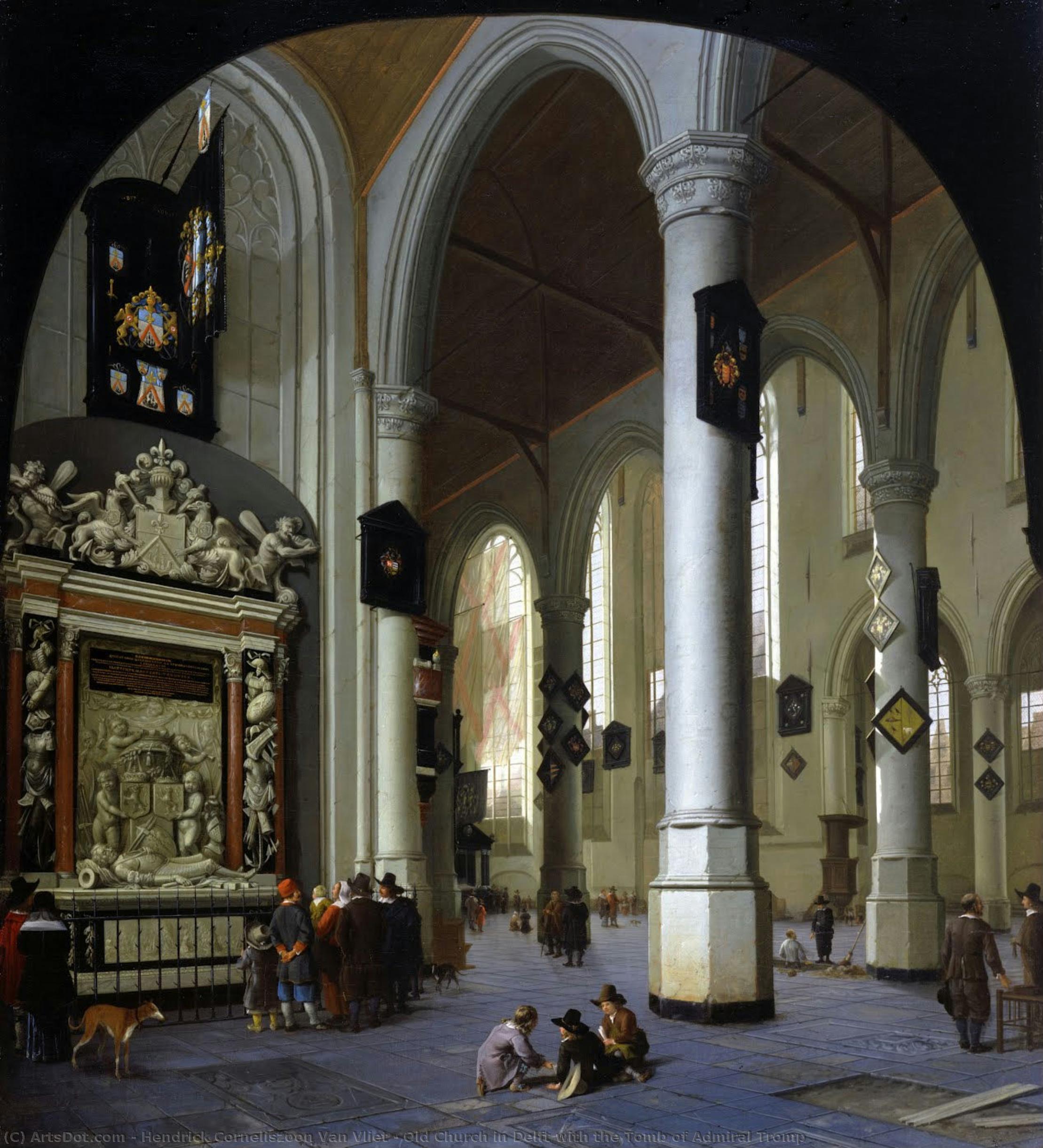 Old Church In Delft With The Tomb Of Admiral Tromp — Hendrick Corneliszoon Van Vliet