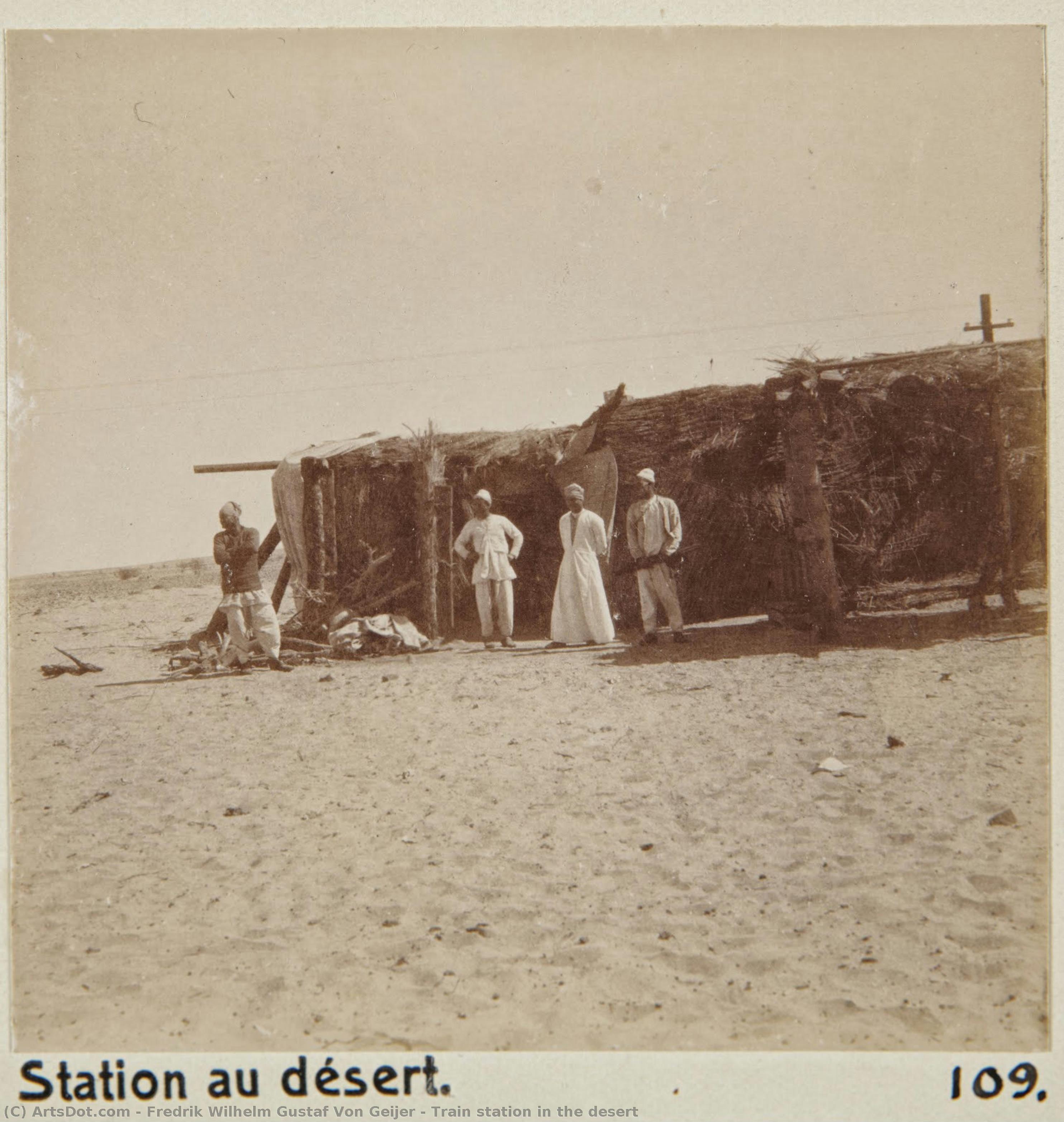 Train Station In The Desert — Fredrik Wilhelm Gustaf Von Geijer