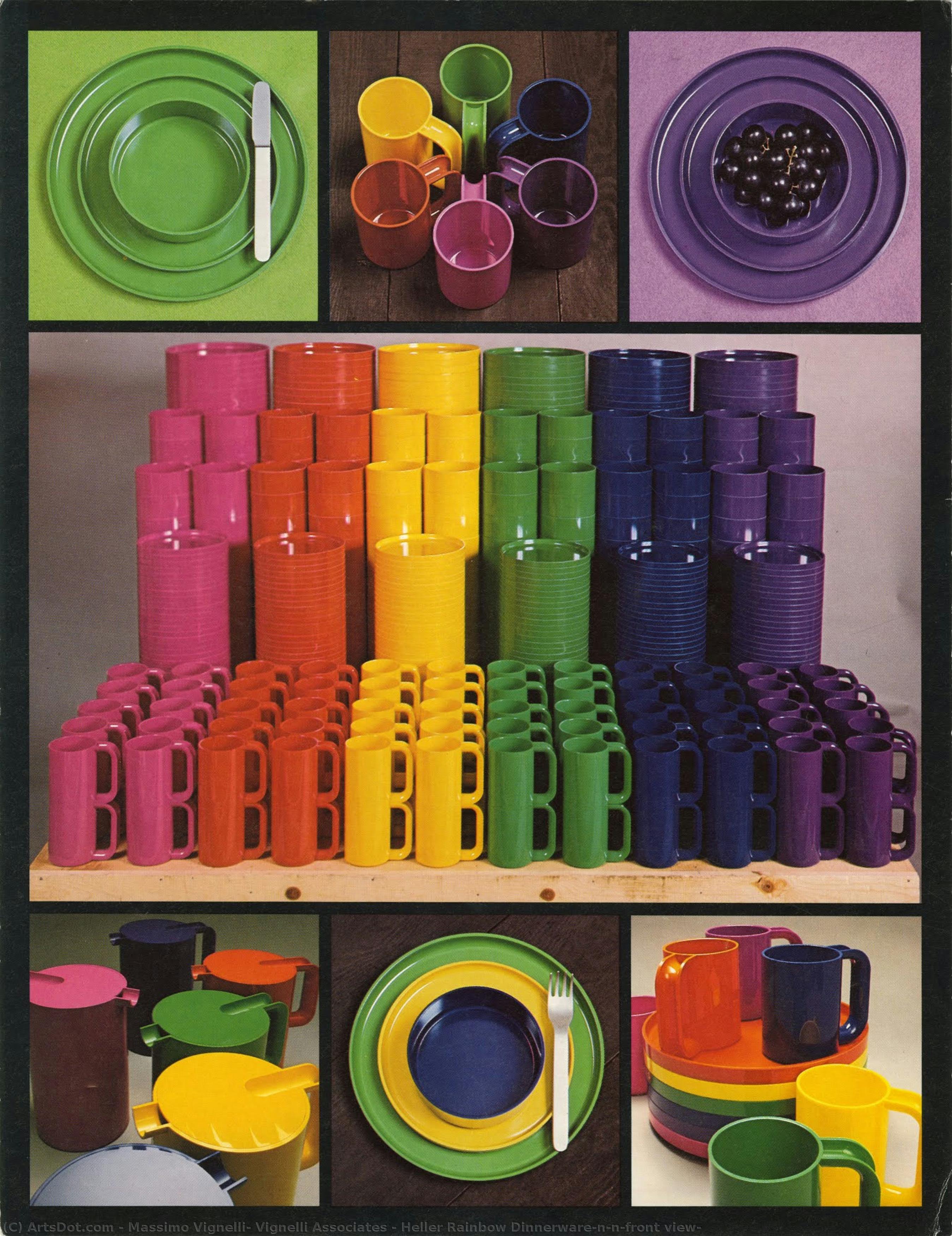Heller Rainbow Dinnerware\n\n[front View] — Masimo Vinjeli, Vignelli Associates