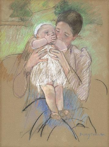 Baby Standing On Mother’s Lap — Mary Stevenson Cassatt