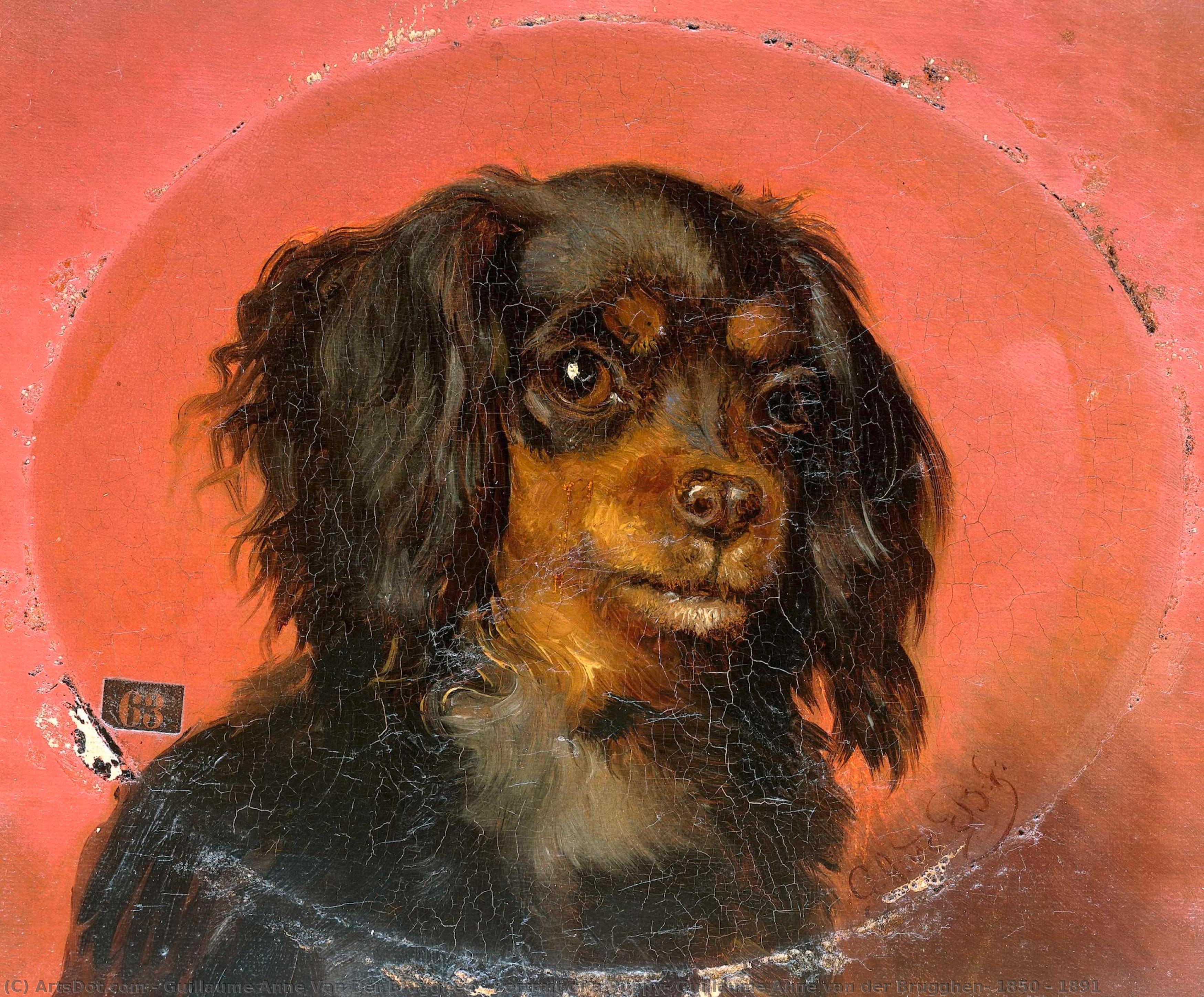 Portrait Of A Puppy, Guillaume Anne Van Der Brugghen, 1850 - 1891 — Guillaume Anne Van Der Brugghen