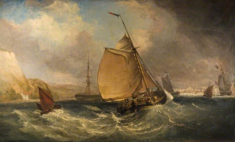 Shipping In An Estuary — John James Chalon