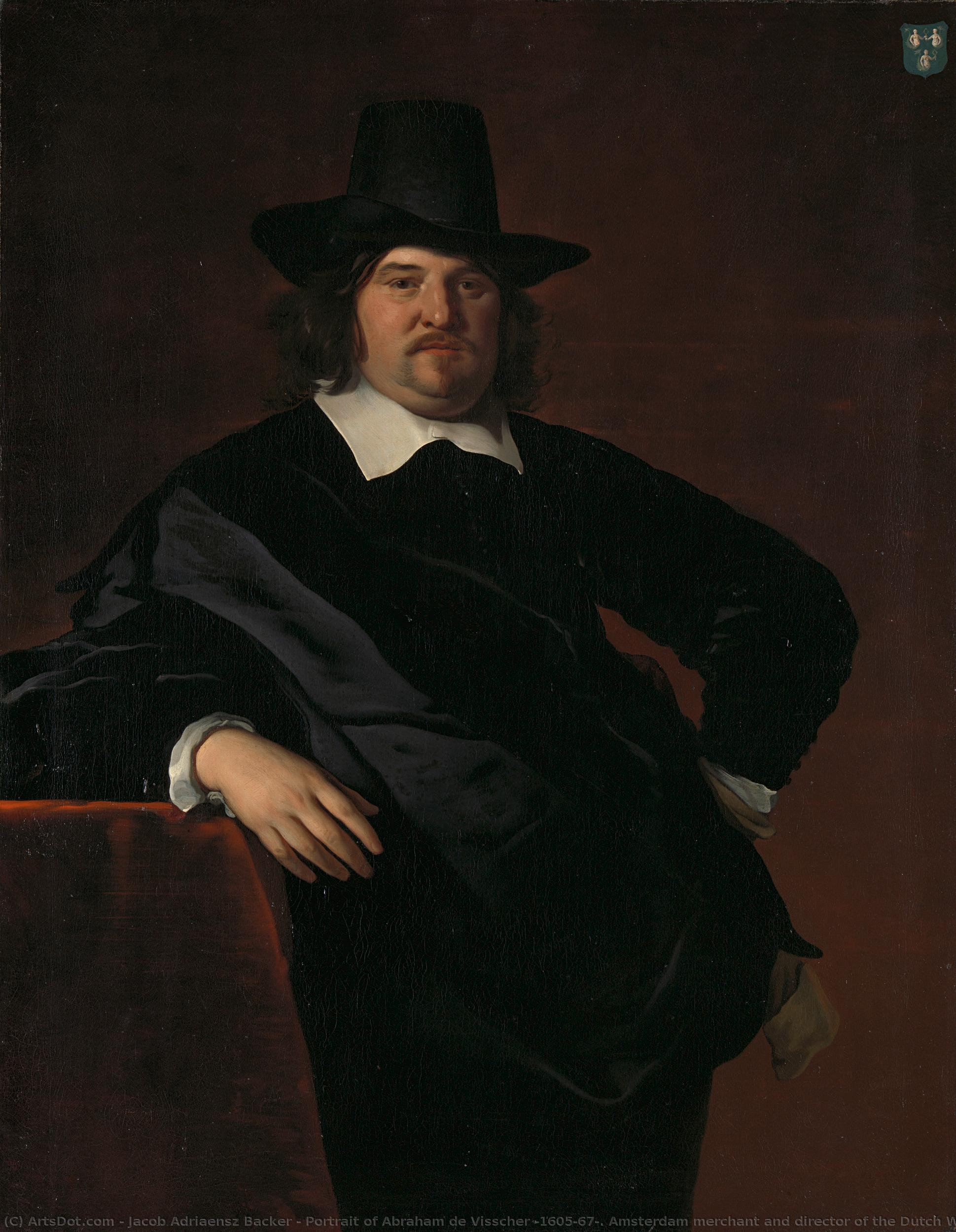 Portrait Of Abraham De Visscher (1605-67). Amsterdam Merchant And Director Of The Dutch West India Company, Jacob Adriaensz Backer (attributed To), C. 1651 — Jacob Adriaensz Backer