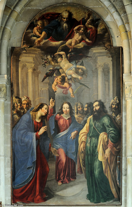 Jesus Au Temple, Peinture De Georges Lallemant En La Cathedrale Notre Dame De Senlis. — Georges Lallemant