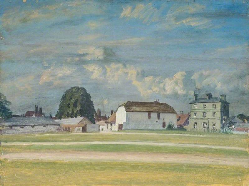 Study Of Buildings And Newmarket Stables — Sir Alfred James Munnings