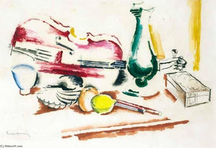 Still Life With A Violin And Bow — Louis Marcoussis (ludwik Markus)