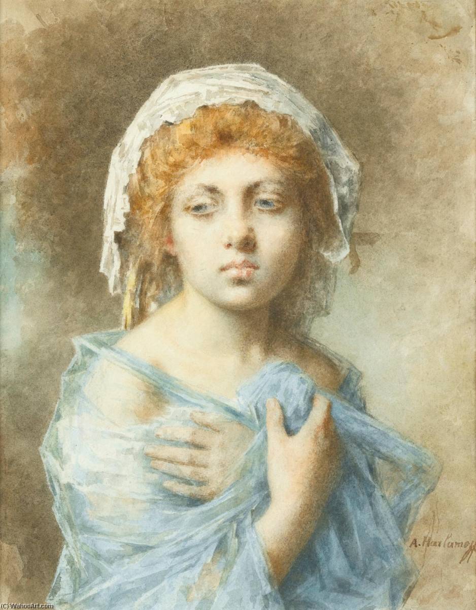 Portrait Of A Young Lady — Alexei Alexeievich Harlamoff
