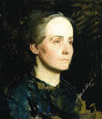 Portrait Of A Woman (gertrude Bloede), (painting) — Abbott Handerson Thayer