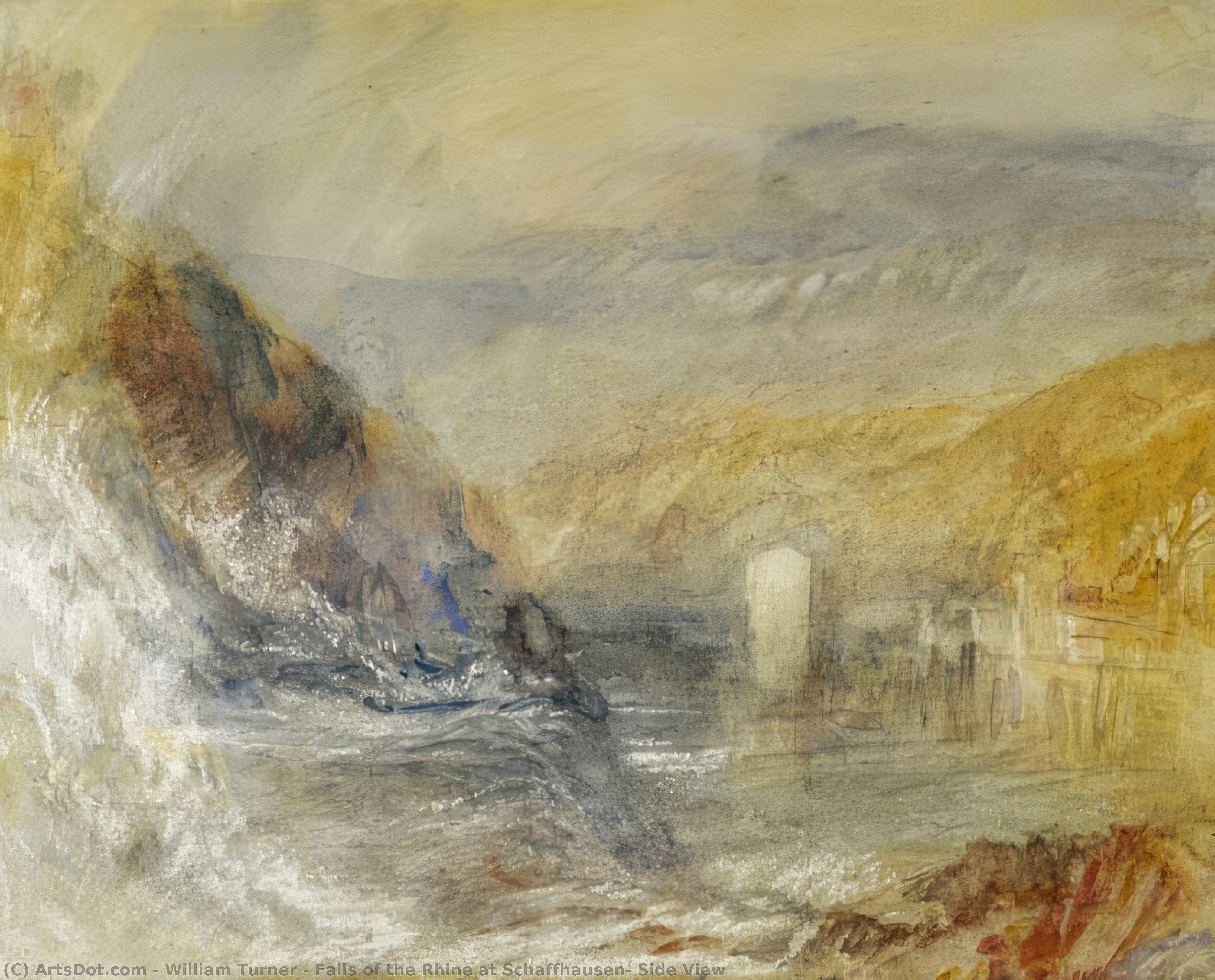 Falls Of The Rhine At Schaffhausen, Side View — Јозеф Турнер