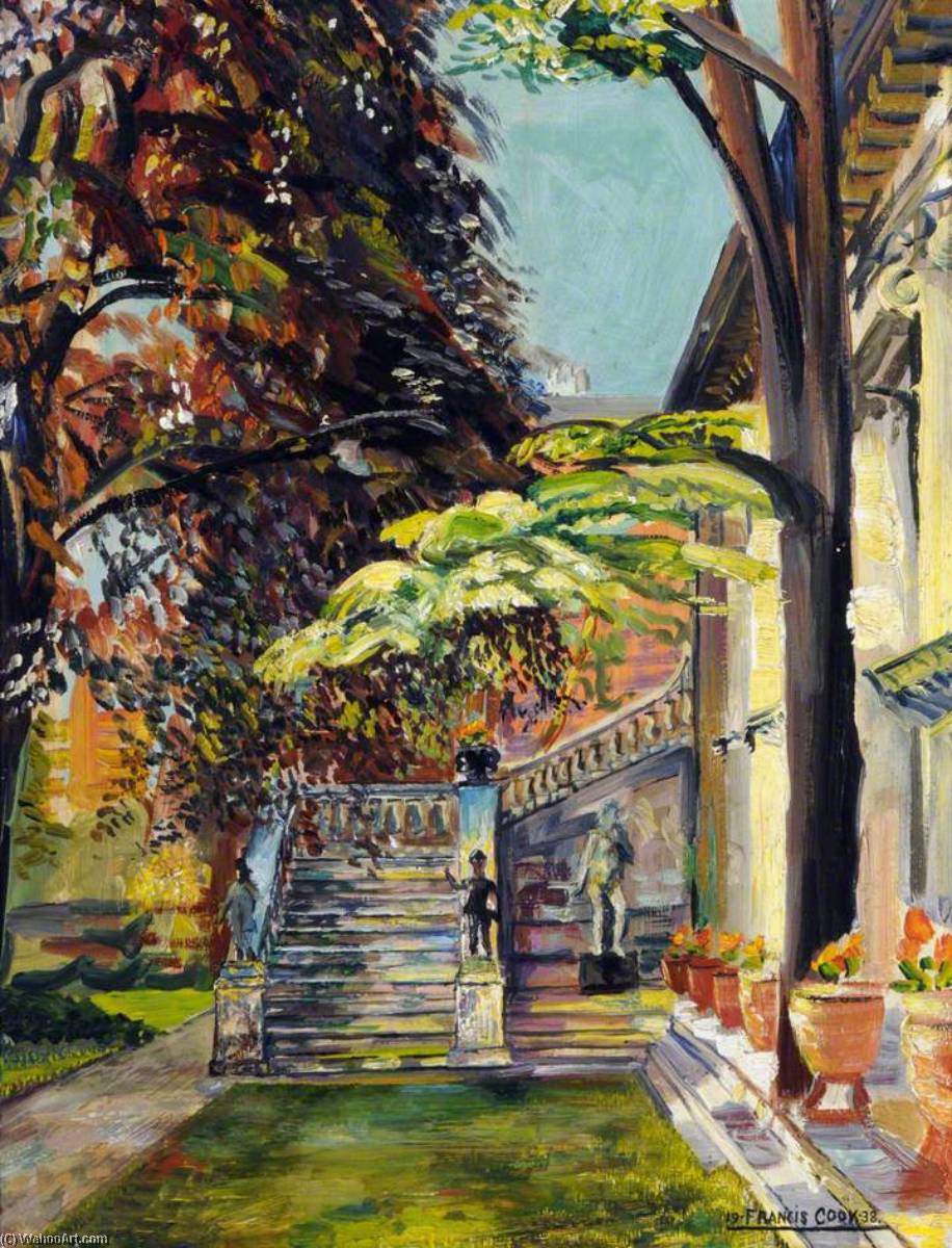Gallery Backs The Garden And Garden Gallery At Doughty House, Richmond Terrace — Francis Ferdinand Maurice Cook