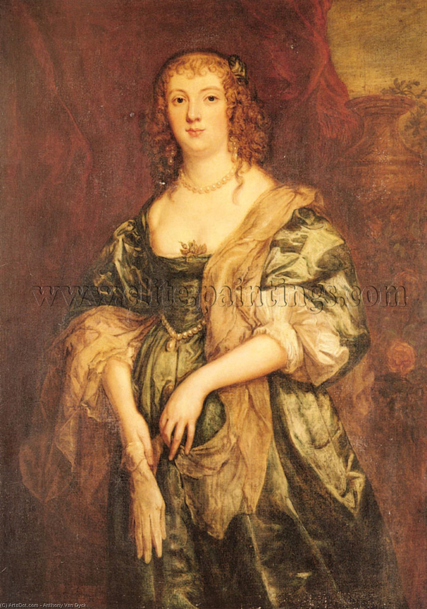 Portrait Of Anne Carr, Countess Of Bedford — Sir Anthony Van Dyck