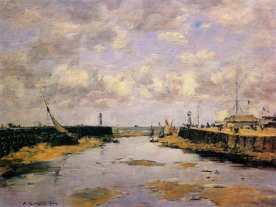 Trouville, The Jettys, Low Tide — Eugène Louis Boudin