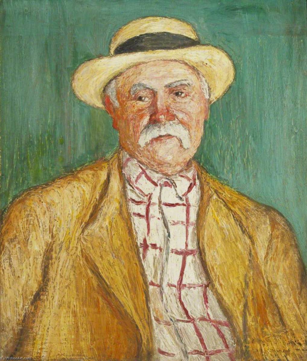 Portrait Of A Gentleman In A Straw Hat — Georges Van Houten