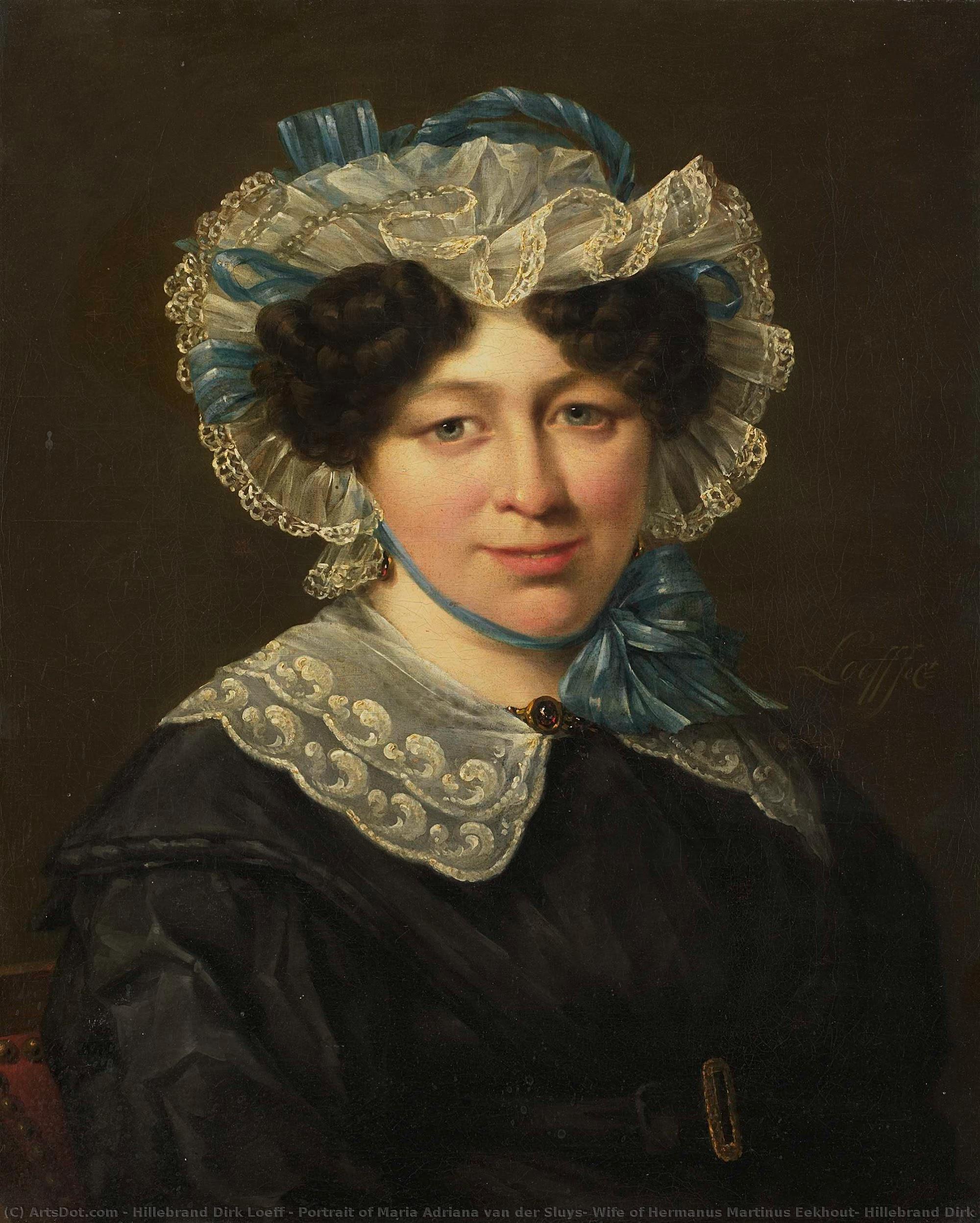 Portrait Of Maria Adriana Van Der Sluys, Wife Of Hermanus Martinus Eekhout, Hillebrand Dirk Loeff, 1830 - 1838 — Hillebrand Dirk Loeff
