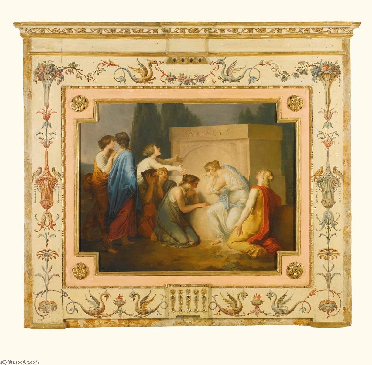 A Group Of Female Mourners At The Tomb Of Achilles — Vincenzo Camuccini