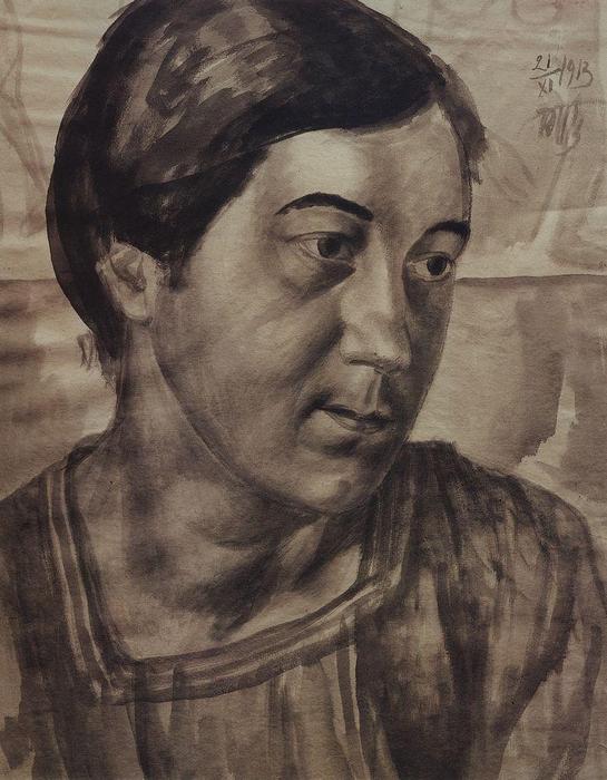 Portrait Of The Artist's Wife — Kuzma Petrov-vodkin