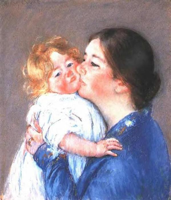 A Kiss For Baby Anne (no.2) — Mary Stevenson Cassatt