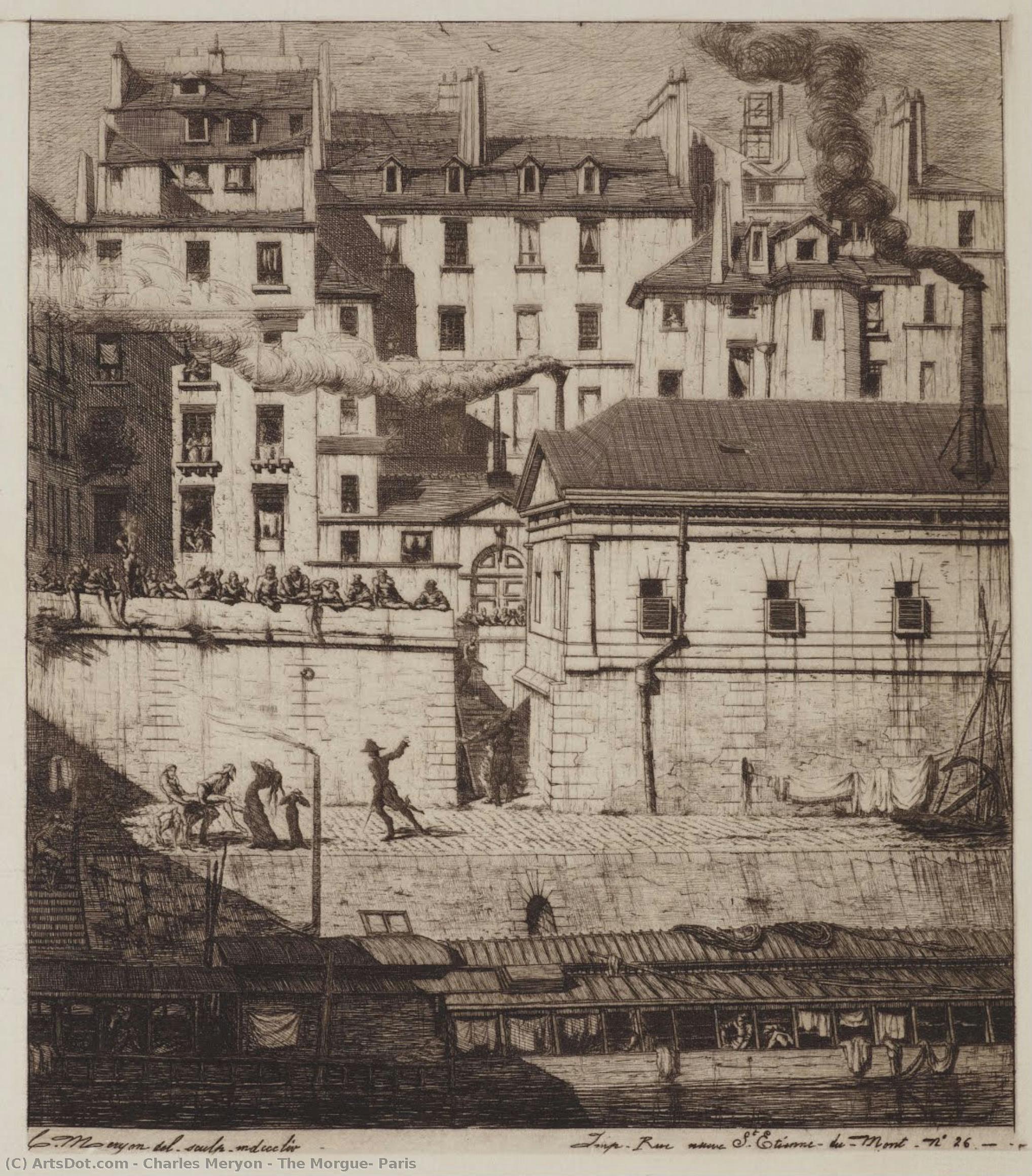 The Morgue, Paris — Charles Meryon
