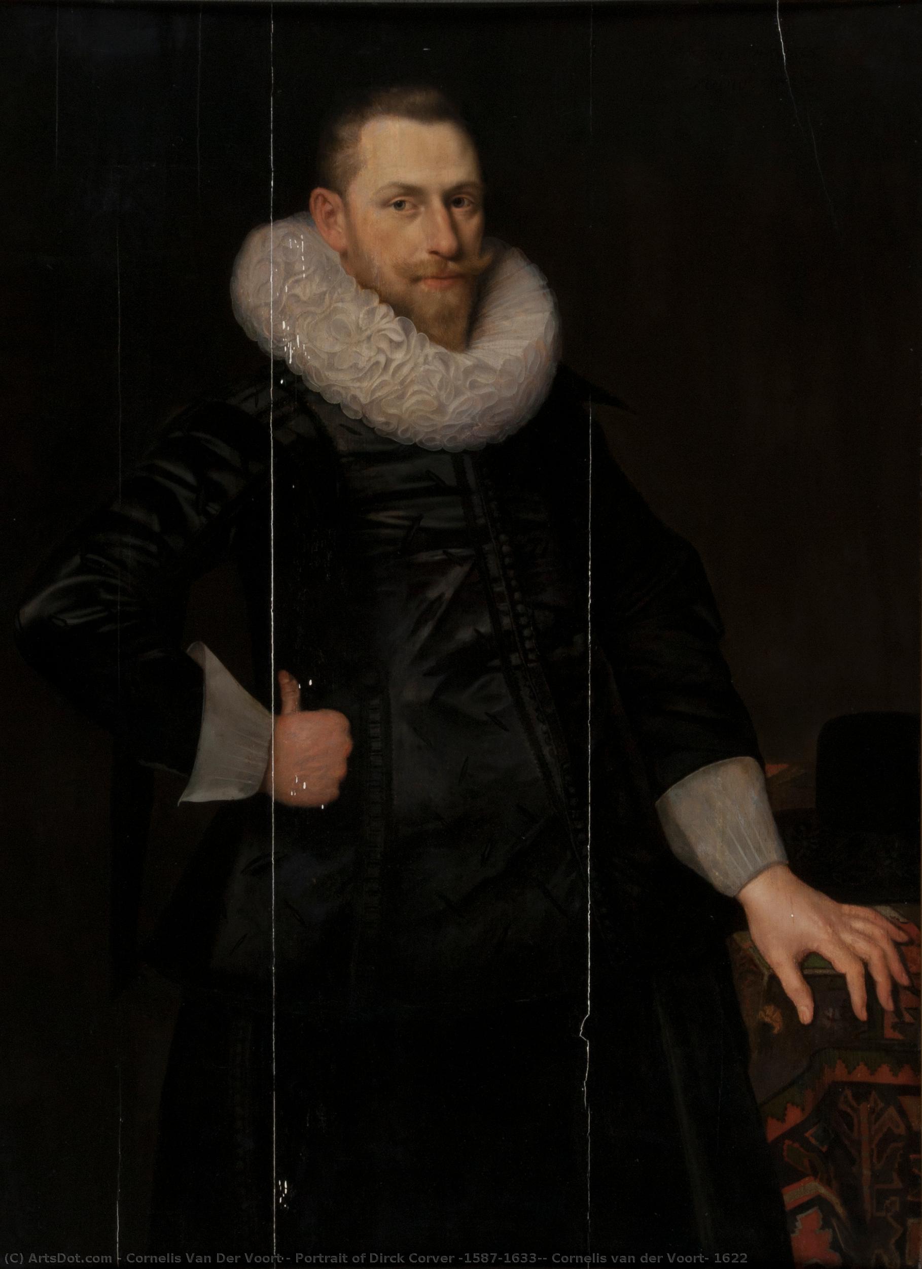 Portrait Of Dirck Corver (1587-1633), Cornelis Van Der Voort, 1622 — Cornelis Van Der Voort