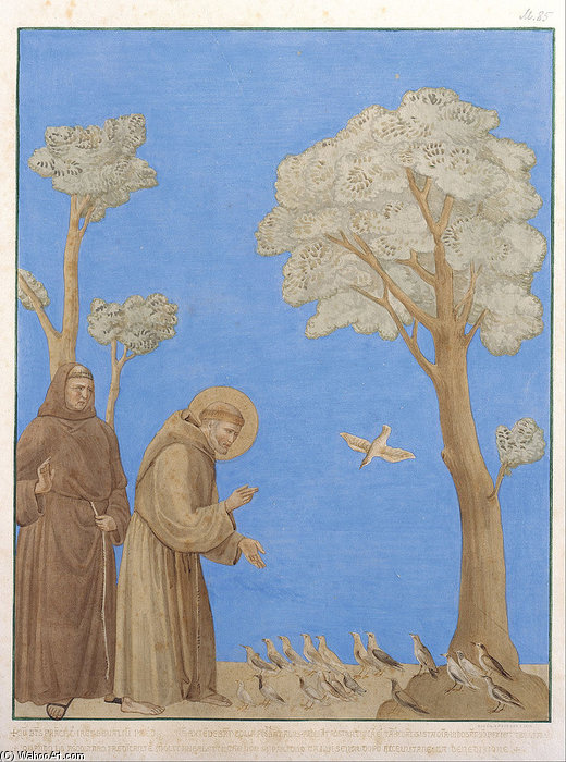 Saint Francis Preaching To The Birds — Anton (alban) Ramboux