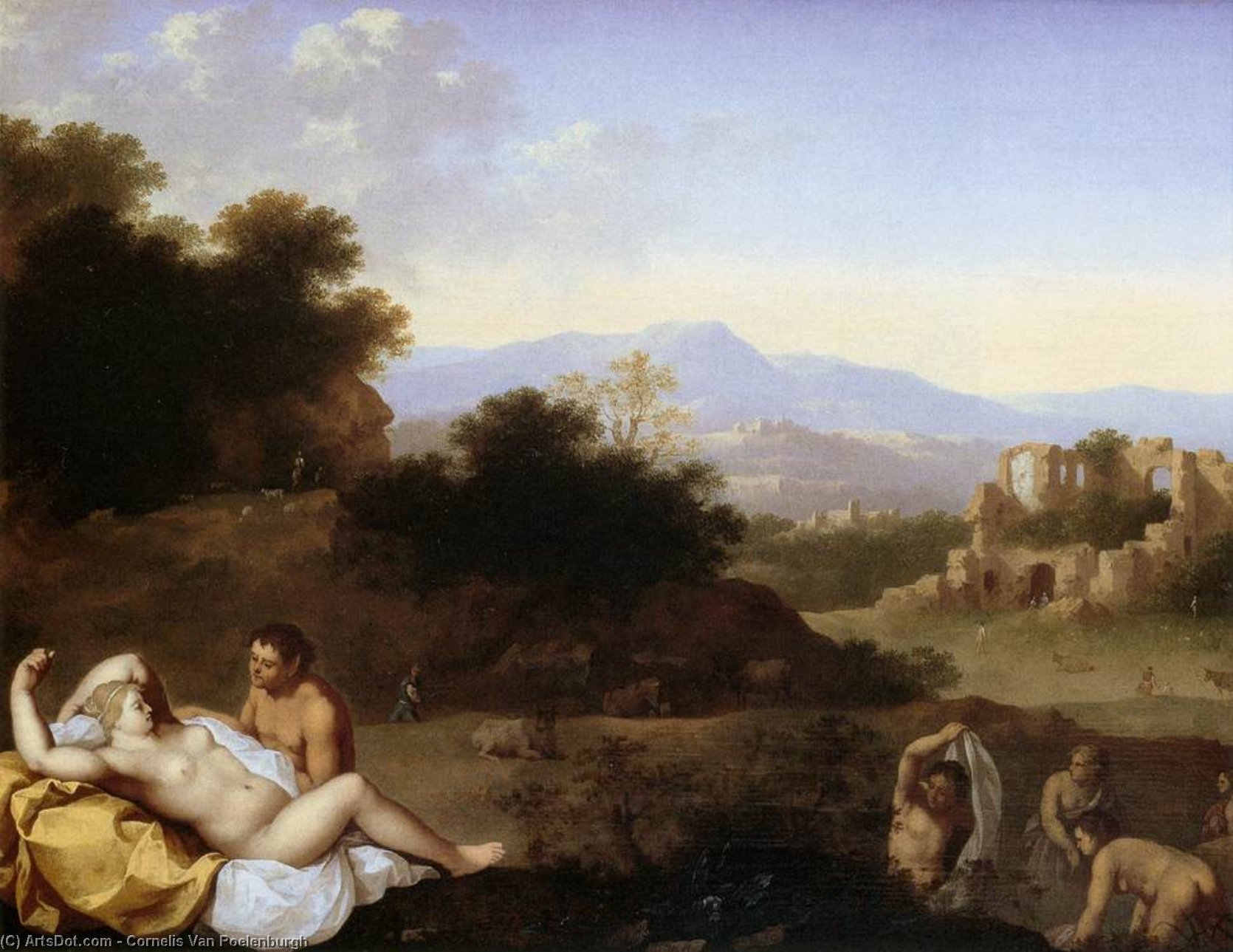 Landscape With Nymphs — Kornelis Van Poelenbuh